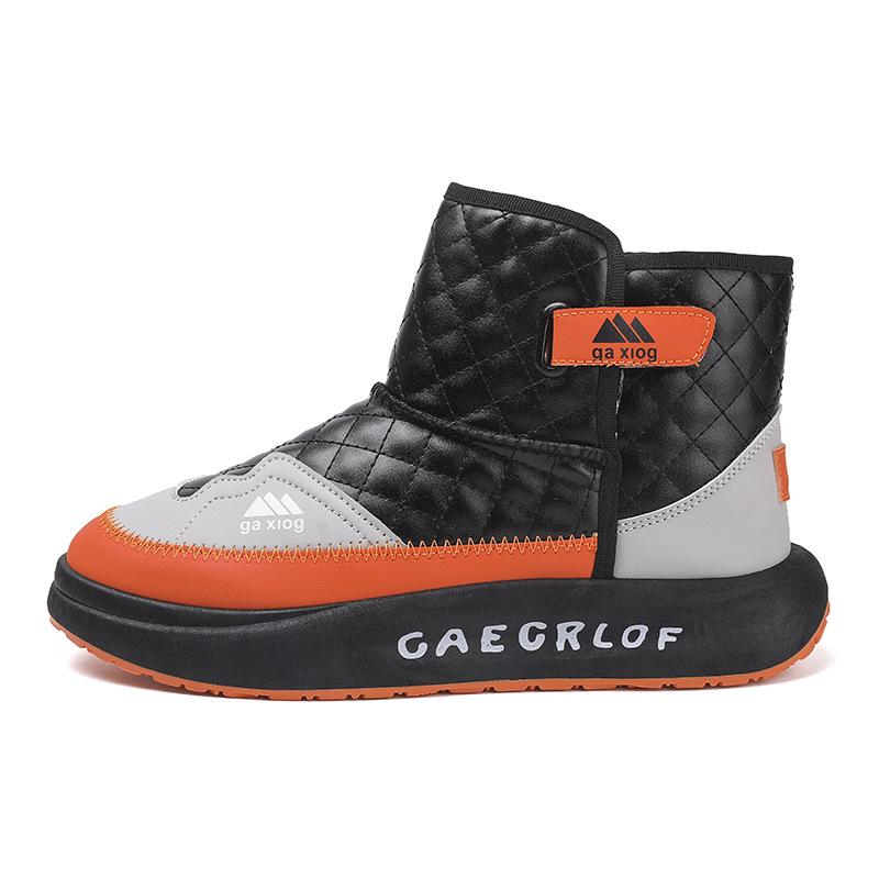 Winter new velvet thickened waterproof and non-slip extra thick warm cotton boots snow boots men's Northeast cotton shoes