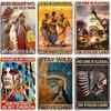 Artisian Native Girl Metal Sign Native American Tin Poster INDIAN Decorative Plate Wall Decor Garage Bar Pub Club Hotel Cafe