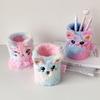 Cute Cartoon Pen Holder Student Creative Desktop Stationery Storage Box Diy Material Scissors Storage Bucket Ornaments