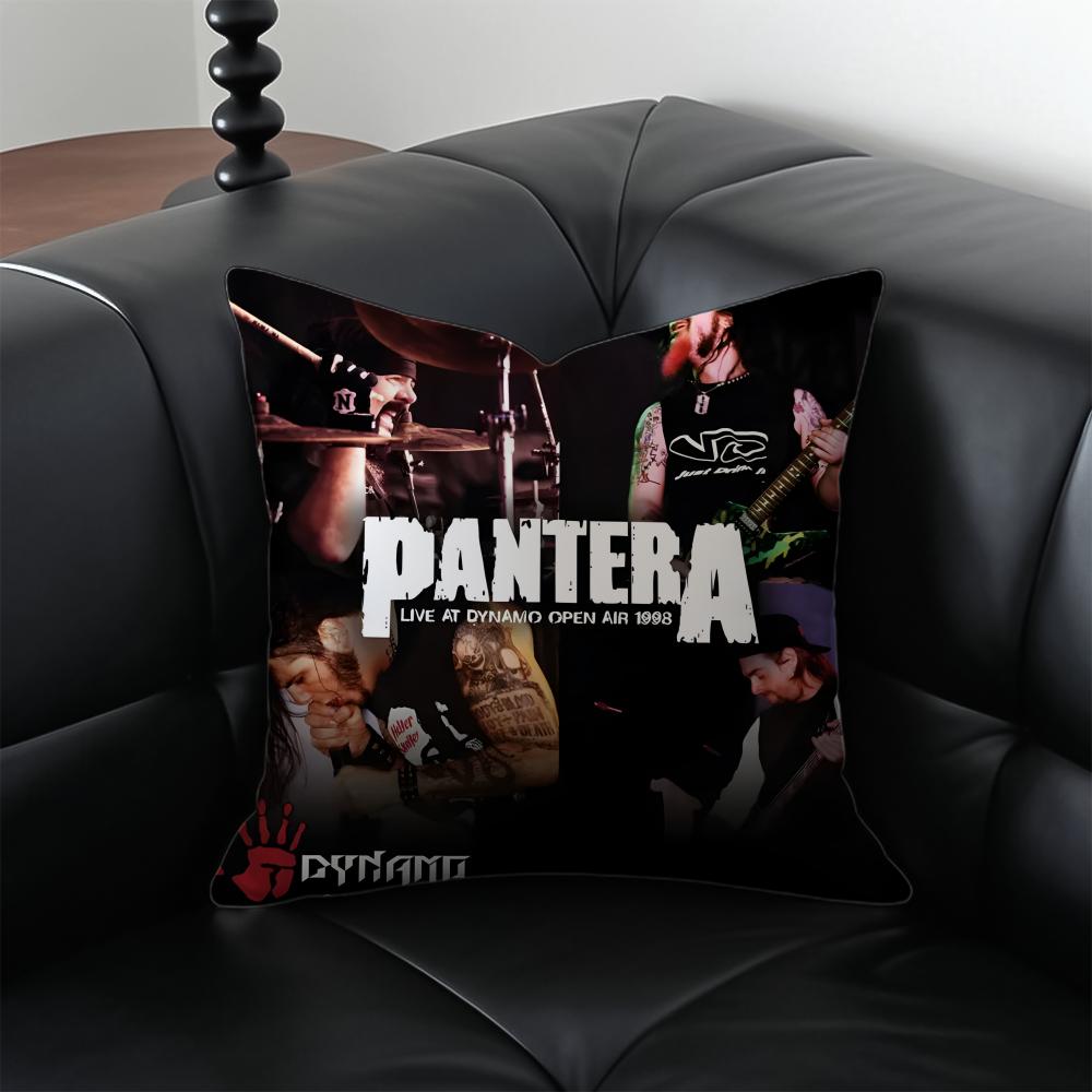 PPantera Band Cushion Cover Pillow Case Antidustmite Invisible zipper silky plush cushion 30X30cm