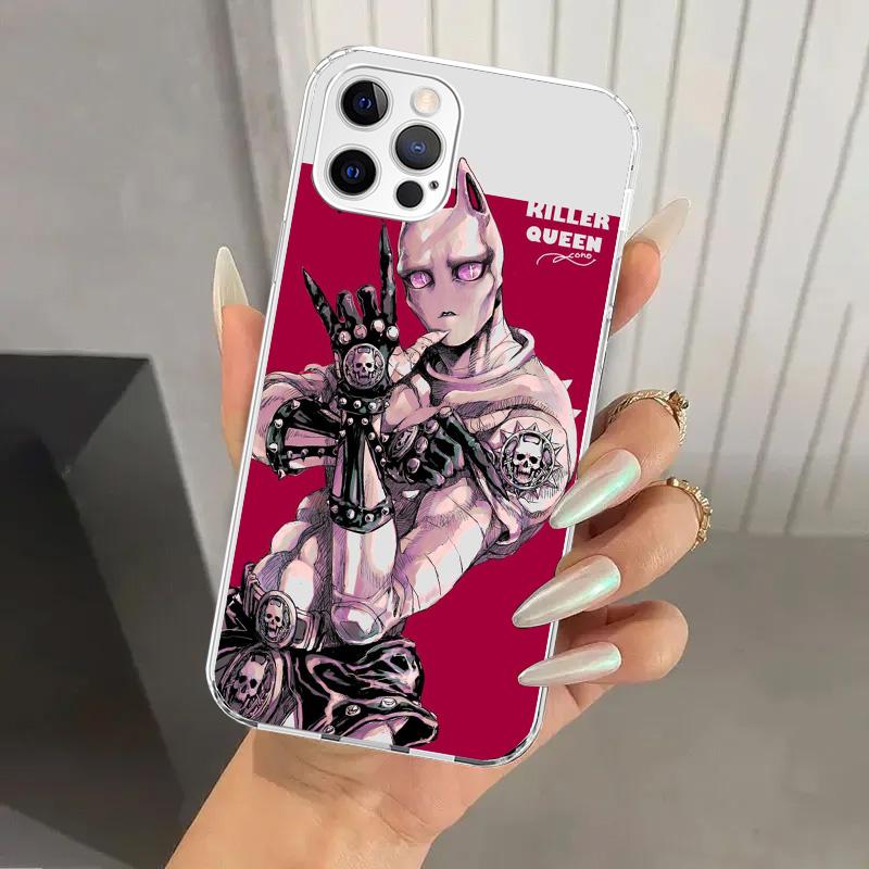 JoJo Adventure Killer Queen Phone Case for Iphone 16 15 14 13 12 Mini 11 Pro Max 16E X XS XR 7 Plus 8 SE 2020 Soft Funda Print S
