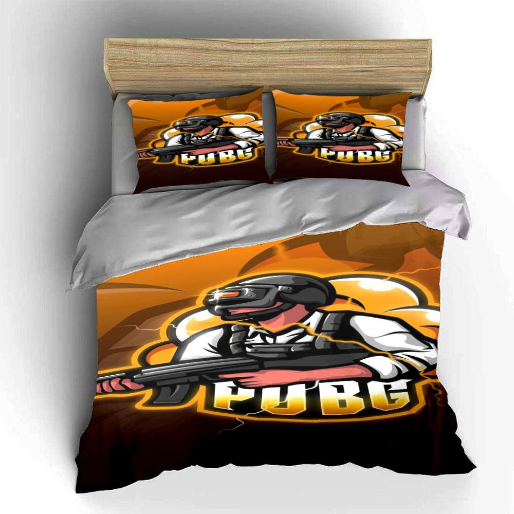 "PUBG logo, armed soldier." Bedding sets Duvet cover sets Duvet covers Pillowcases(1*Duvet Cover 2*Pillowcases without duvet insert)