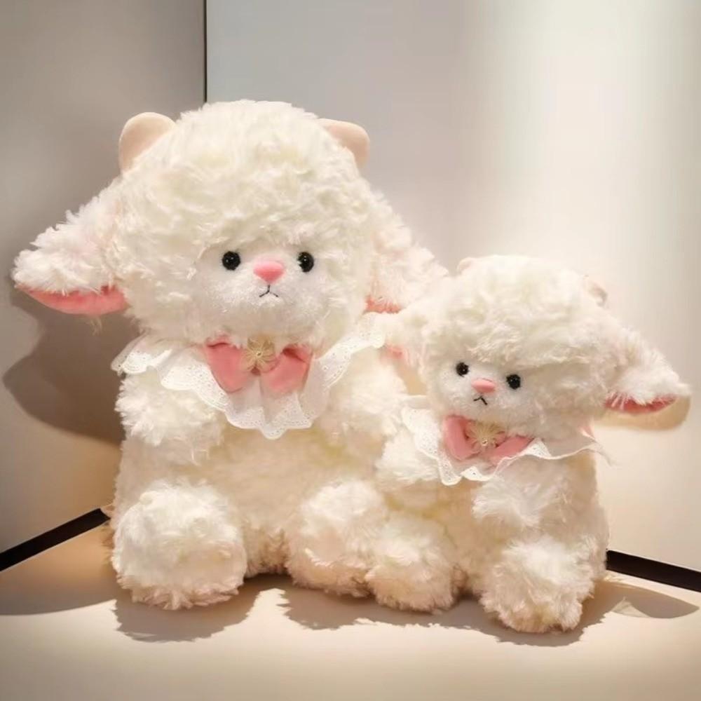 Cute Doll Lamb Plush Toy Bowknot Plush Sheep New Plush Cuddle Pillow  Bedroom Decor