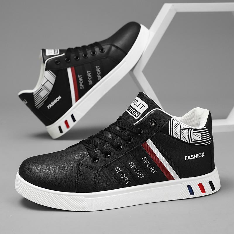 

Fashion Men s New Casual Outdoor Walking Platform Men s Board Shoes Trend Breathable Fashion White Shoes Men s Casual Sneaker Shoes 39 чёрный