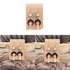 Bohemian Moon Black Quartz Crystal Earrings With Electroplated Alloy For Women And Men