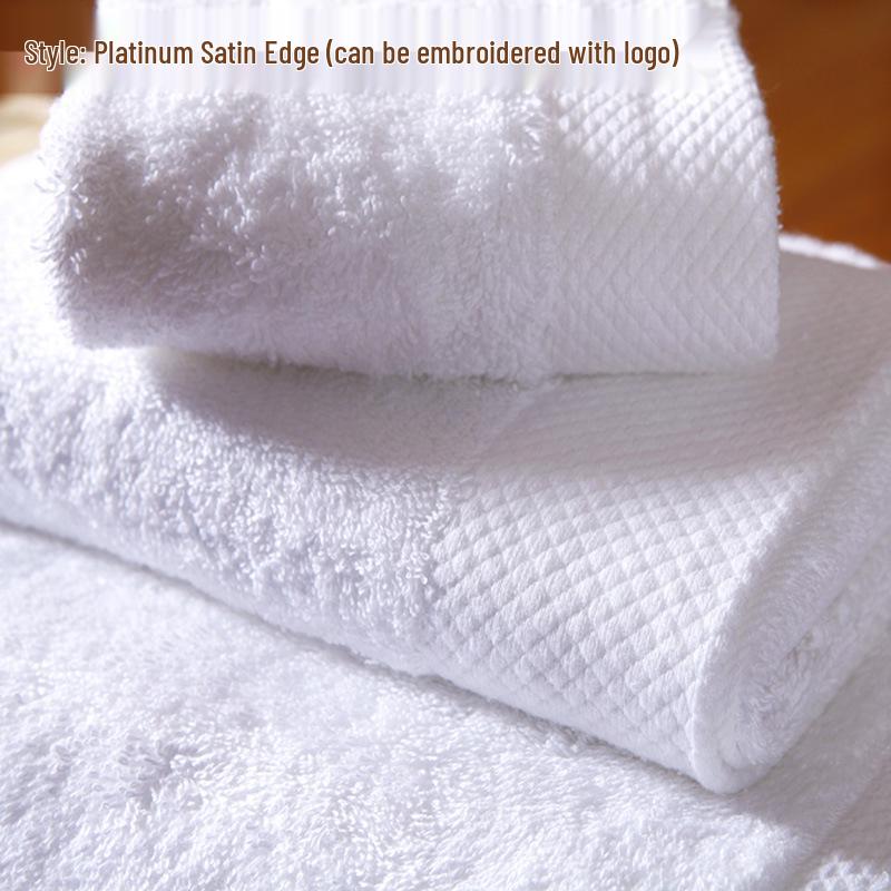 100% Cotton White Absorbent Hotel Towels - Thickened for B&B, Beauty Salon, and Postpartum Center Bath Use