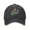 Gorra de Béisbol Vegana con Aguacate y Champiñones, Transpirable, Lavada, Unisex, Casual, Ajustable