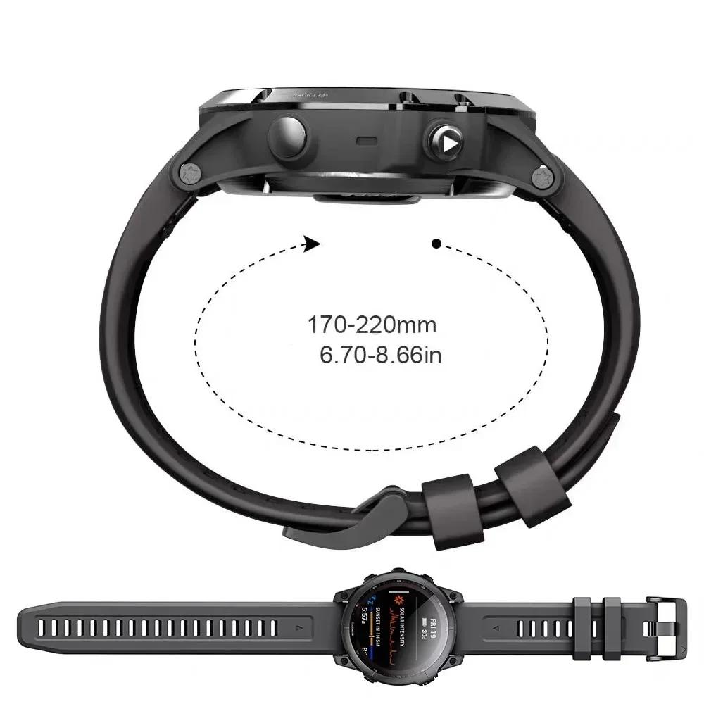 Silicone Watch Strap for Garmin Fenix 8/E/7/7X/Pro,5XPlus/6XPro,Epix Gen 2 47/51mm,Enduro 3,tactix 7 7Pro 8,quatix 7 7Pro