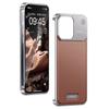 For iPhone 13 Pro Max Magnetic Case Leather+Aluminium Alloy Borderless Aromatherapy Phone Cover