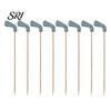 Buffet Bamboo Picks 100/200Pcs Golf Club Cocktail Decorative Skewer Sticks Party Cupcake Food Fruit Drink Appetizer Toothpicks Serving