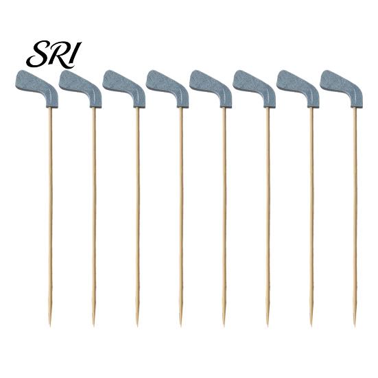 Buffet Bamboo Picks 100/200Pcs Golf Club Cocktail Decorative Skewer Sticks Party Cupcake Food Fruit Drink Appetizer Toothpicks Serving