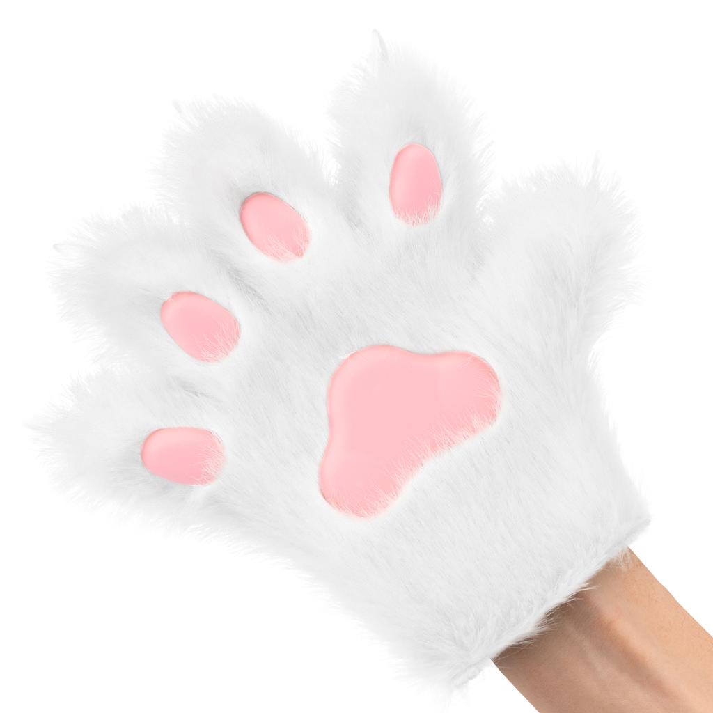 Plush Cat Paw Beast Costume Gloves with Nails Comic Exhibition Cat Paw Prop Decoration Beast Costume Beast Paw Hand Cute Props