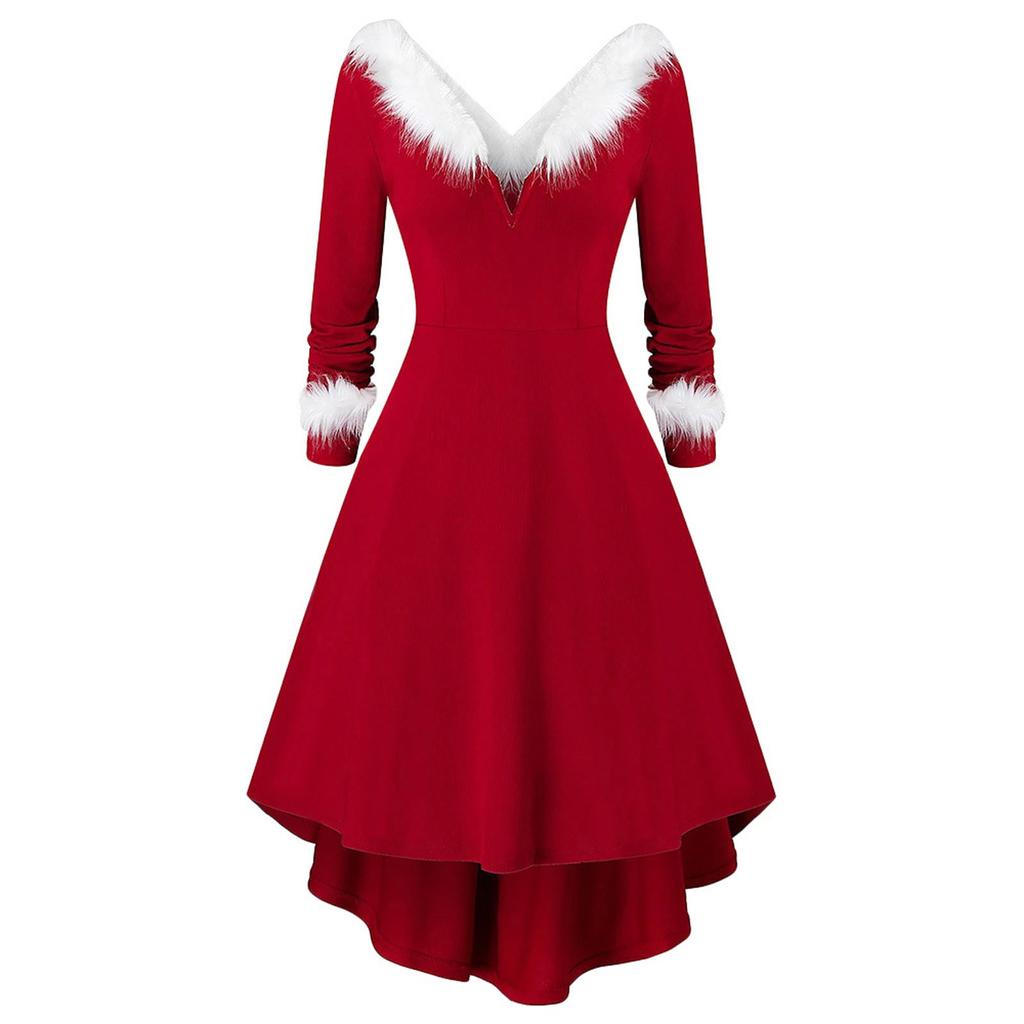 Cosplay Kostüm Weihnachten Festlich Sexy Rotes Trägerloses Besticktes Kleid