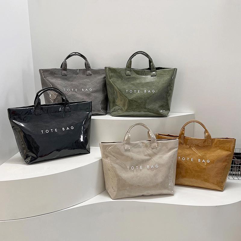 Borsa Tote da Donna di Alta Gamma in Carta DuPont: Borsa a mano casual di grande capacità, elegante e versatile