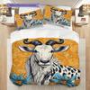 Leopard Sheep Pattern Bedding Quilt Set Quilt Cover Pillowcase Home Decoration Birthday Gift (1 * duvet cover + 2 * pillowcase, without core)