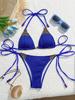 Sexy Swimwear Women Bikini Set Neck-mounted New Lace Up Two-piece Split Summer Swimsuit Holiday Beachwear Bikinis