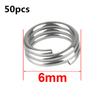 10/50pcs Stainless Steel Fishing Split Rings Flat Fishing Swivel Knot Lure Double Ring Fishing Split Rings Strong Accessories