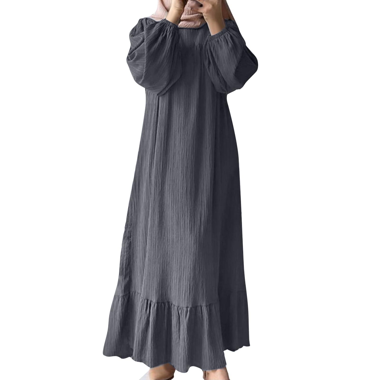 Женское повседневное модное платье с длинным рукавом в стиле ретро — фото 9