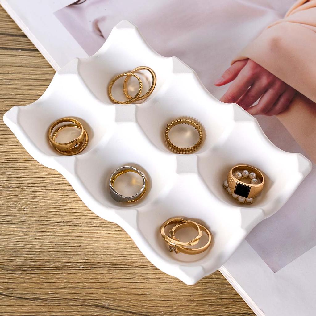 6-Compartment Egg Holder Silicone Mold DIY Jewelry Staorage Box Casting Molds Plaster Resin Craft Making Home Decor Supplies