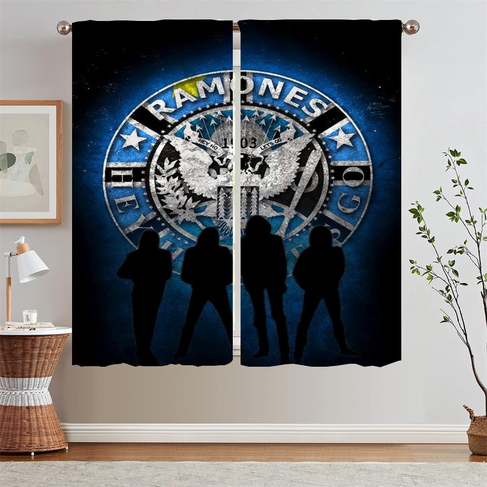 

Рождественские шторы для дверей Ramones Bedroom Curtains 2 Pieces Chiffon Curtain for Children s Room Blackout Blind Tentacles Home W50xH70cmx2pcs-CL
