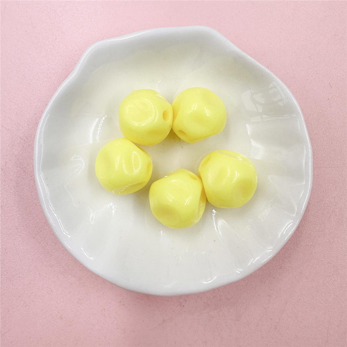 

DIY для материалов ручной работы, акриловые гетероморфные бусины, подарок, креативный браслет 14,5*15,3 мм, модное ожерелье, 5 шт., бусины Yellow