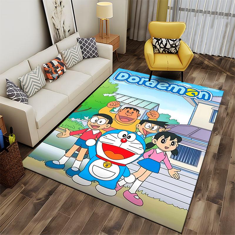 Doraemon Cartoon Character Carpet suitable as a non-slip mat for the living room or bedroom sofa