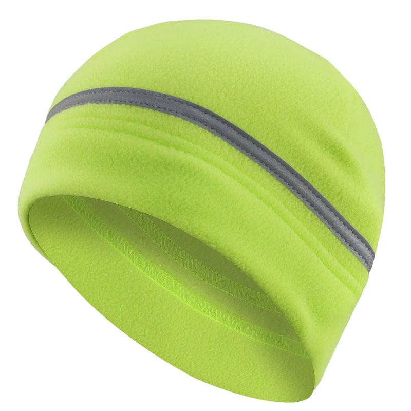 

1PC Reflective Strip Quick Heating Ear Protect Plush Cap 30g Weight Odorless Unisex Solid Color Stretchy Soft Running Bicycle зелёный