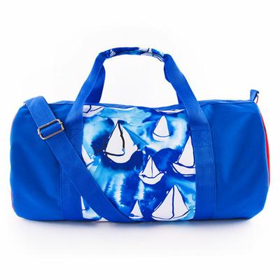 Sail Patterned Navy Blue Duffel Bag