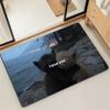 Cute Cartoon Kawaii Cat Door Mat Bath Microfiber Decorative Versatile Flannel Floor Mat Quick Dry Absorbent Non-slip Sole