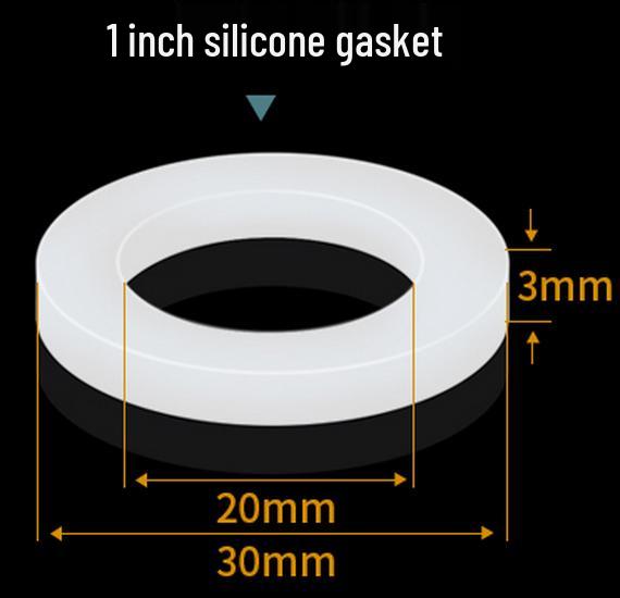 Silicone Gasket for 1-Inch Hose, Faucet, Water Meter, or Shower Head - 4 & 6 Point Sealing Ring.