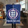 1PC Custom Name England Soccer Patterned Flannel Blanket Suitable For All Seasons for Home Decor Warmth and Comfort Gifts Holiday Present
