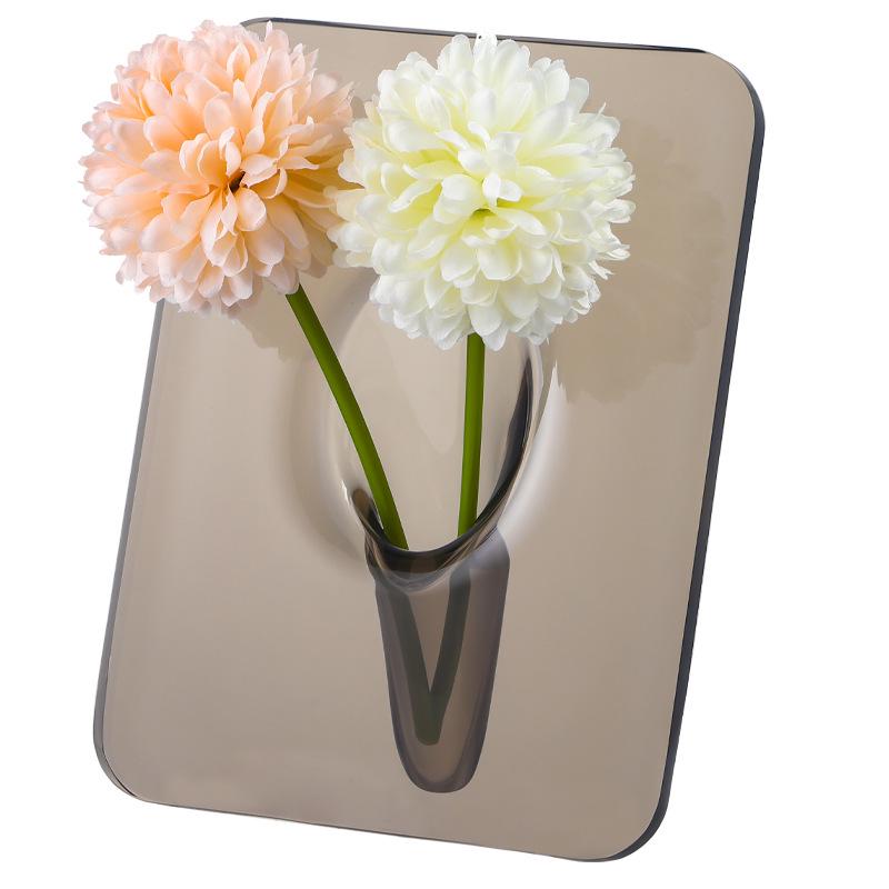 Transparent Acrylic Photo Frame Vase - Korean Nordic Style for Home Decor