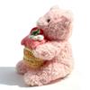 Pink Barcelona Cake Bear Plush Toy Ornament Peach Birthday Cake Plush Pink Bear Comfort Plush Birthday Gift