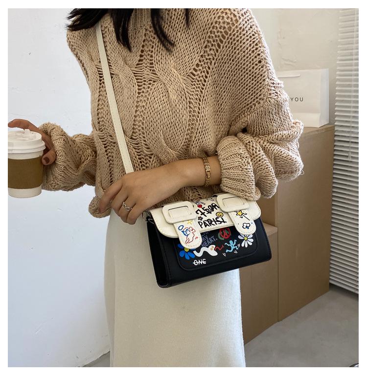 2023 Trendy Women's Colorblock Graffiti Crossbody Bag - Summer Fashion