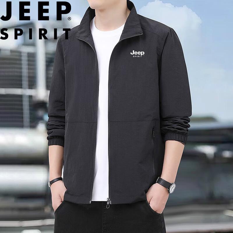 JEEP SPIRIT Men's Casual Turn-down Collar Outdoor Jacket