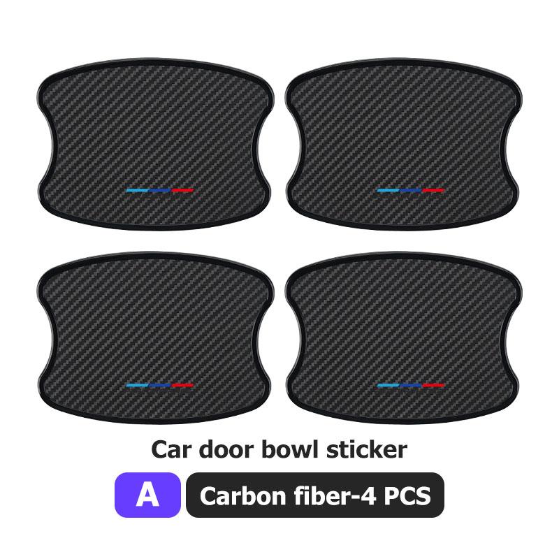 

For BMW 4PCS Car Door Handle Carbon Fiber Bowl Scratch Protector X1 X3 X4 X5 X7 G20 G38 F20 F39 F48 E46 E60 E36 E39