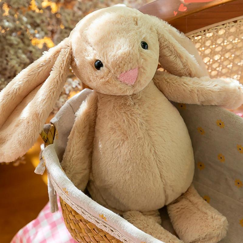 Cute Rabbit Plush Toy Soft Stuffed Long Ears Lop Bunny Doll Funny Baby's Sleeping Companion Delicate Home Decoration Kids Gifts