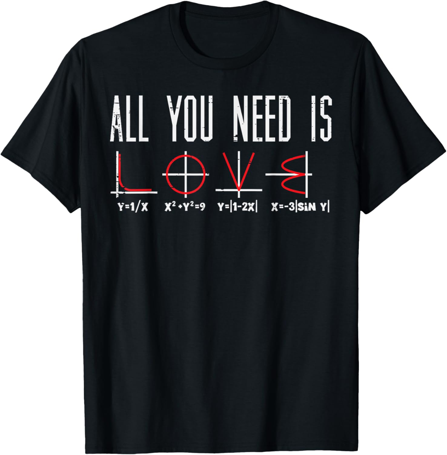 

All You Need Is Love Valentines Day Math Algebra Unisex Women TShirt Unisex Summer Streetwear Tops Print on DeUnisexd Camiseta Hombre M