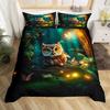 Fantasy Forest Wonderland 3D Printed Bedding Set Cozy Duvet Cover King Queen Twin Size Birthday Gift Boy Girl Kid Bedroom Decor