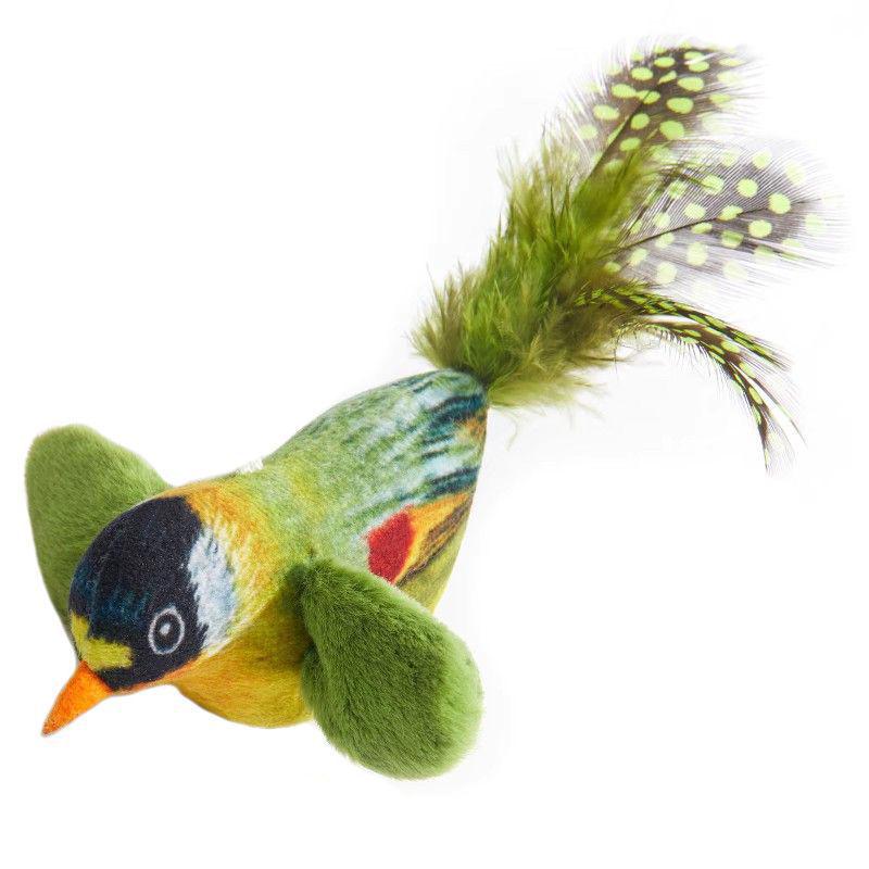Interactive Cat Teaser Toy with Bird Sounds - Self-Play Energy Expender for Kittens