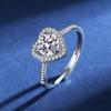 Bague Ringen 1ct 2ct Moissanite Rings Women's Sterling 925 Silver Wedding Ring Engagement Jewelry Valentine's Day Gift For Fiancee