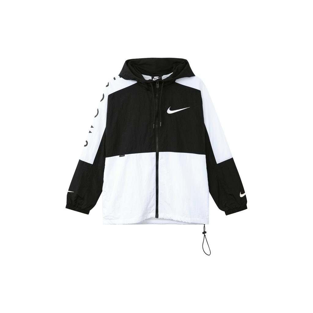 Nike Men S Zip-Up Sports Hooded Jacket 'Black/White' DJ4131-010