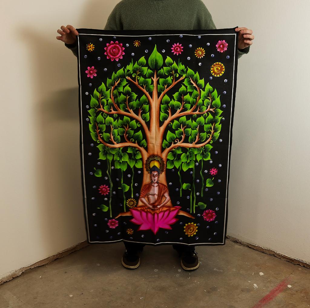 Cotton Wall Art (70x110cm) – Buddha Bodhi Tree