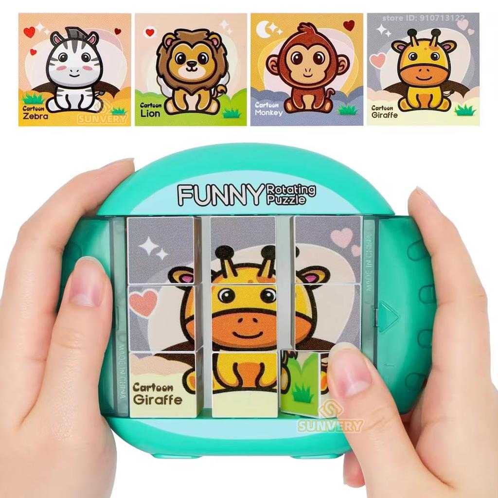 Puzzle Rotante 4IN1 progettato per Bambini Giocattoli Fidget 3 4 5 6 7 8 Anni 4 Puzzle in 1 Sviluppo Motricità Fine Regalo progettato per Bambini e Bambine