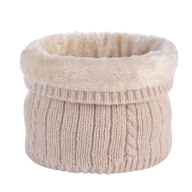 Autumn and Winter Double-layer Velvet Scarf Solid Color Outdoor Couple Riding Warm Neck Cover Neck Cover