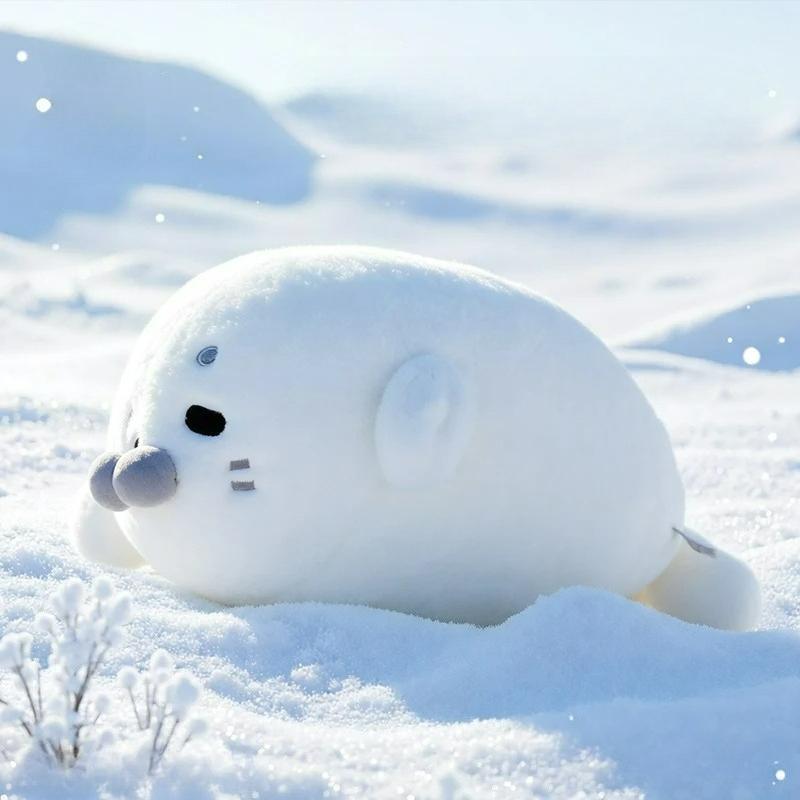 45CM Lovely Seal Plush Pillow Simulation Marine Animal Doll Soft Round Seal Plushie Cushion Toy Birthday Gifts