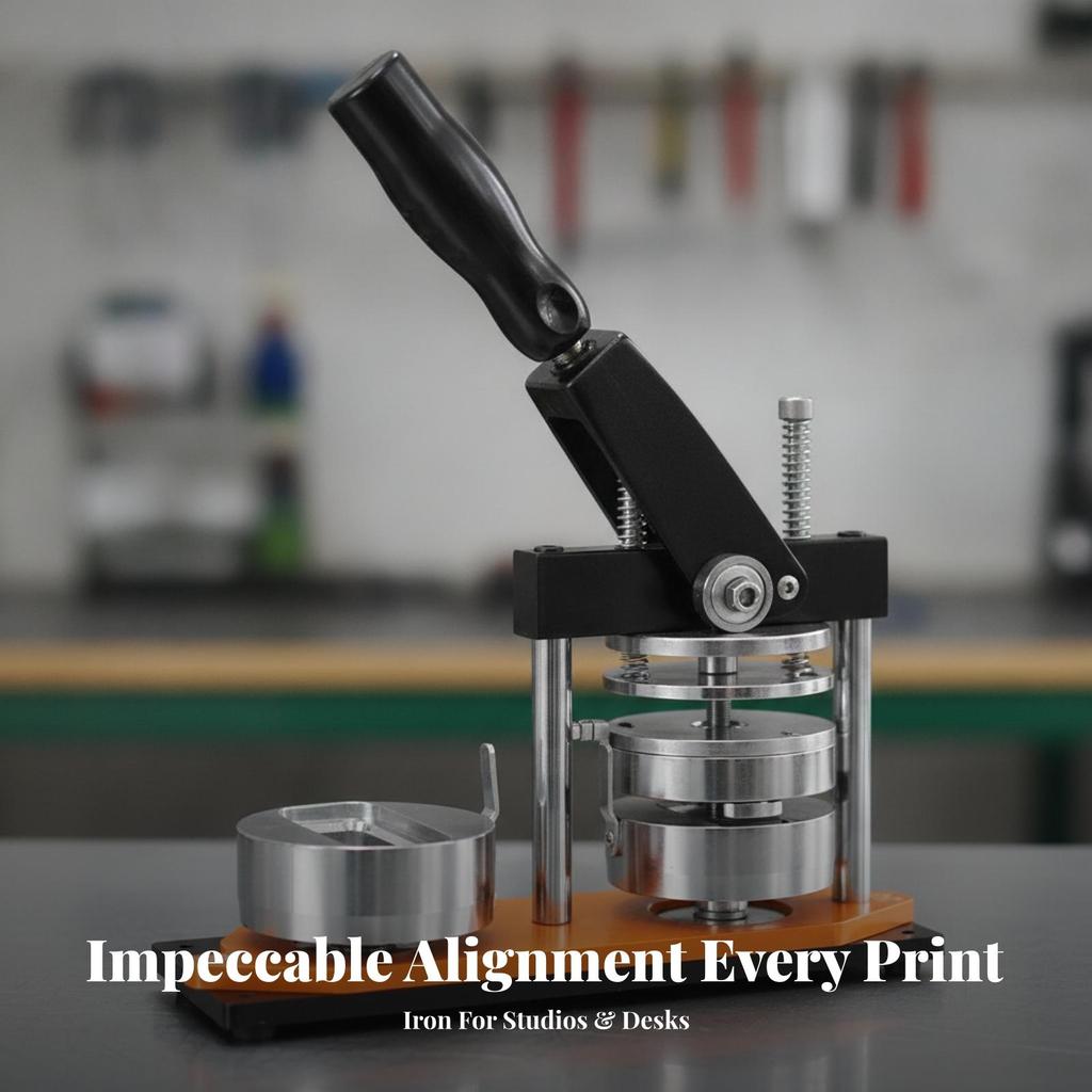 Pin Badge Press Manual Badge-Making Machine Benchtop for Crafters
