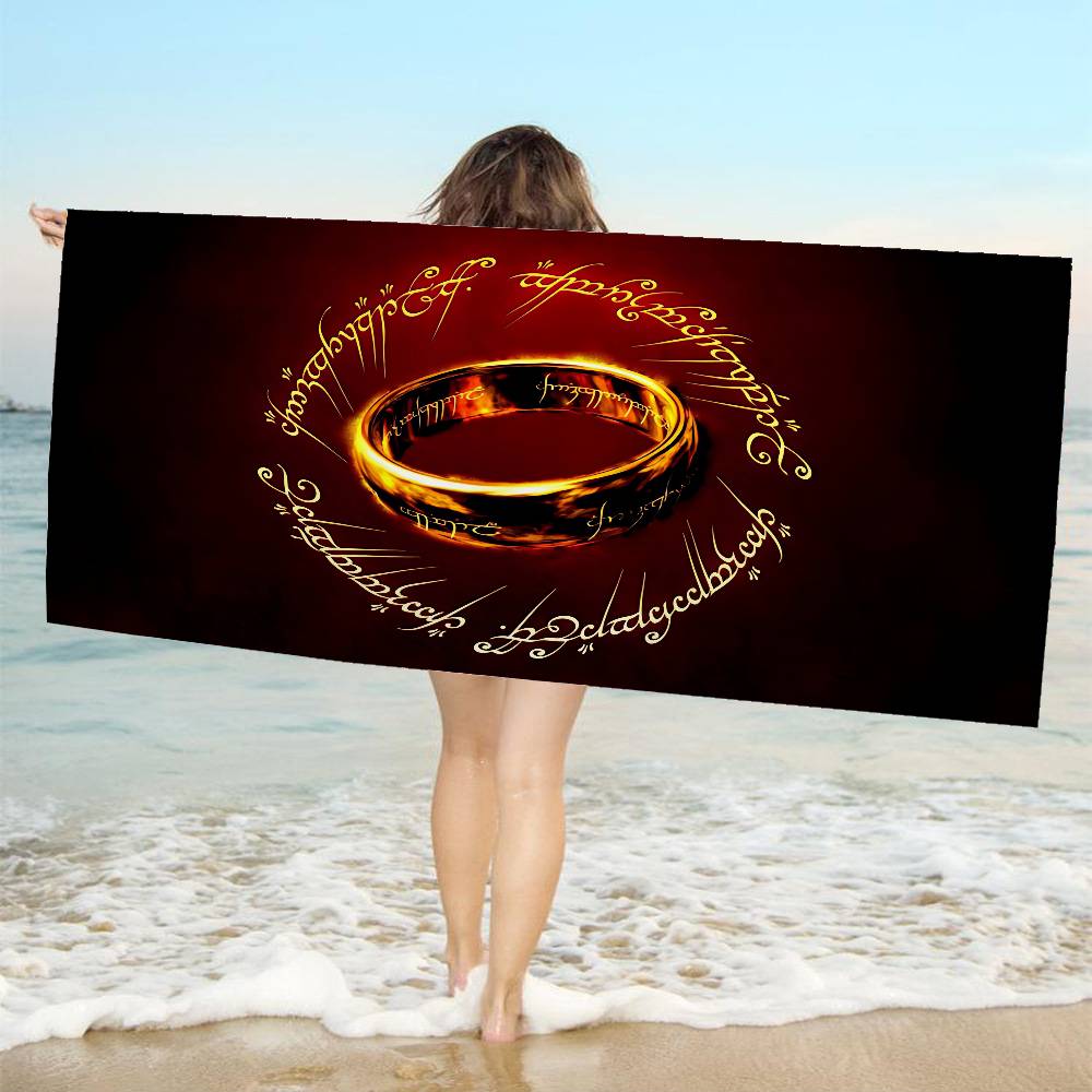 L-Lords Game Rings Microfiber Blanket Quick Drying Beach Towels Oversized Printing Super Absorbent Pool Towel Blanket