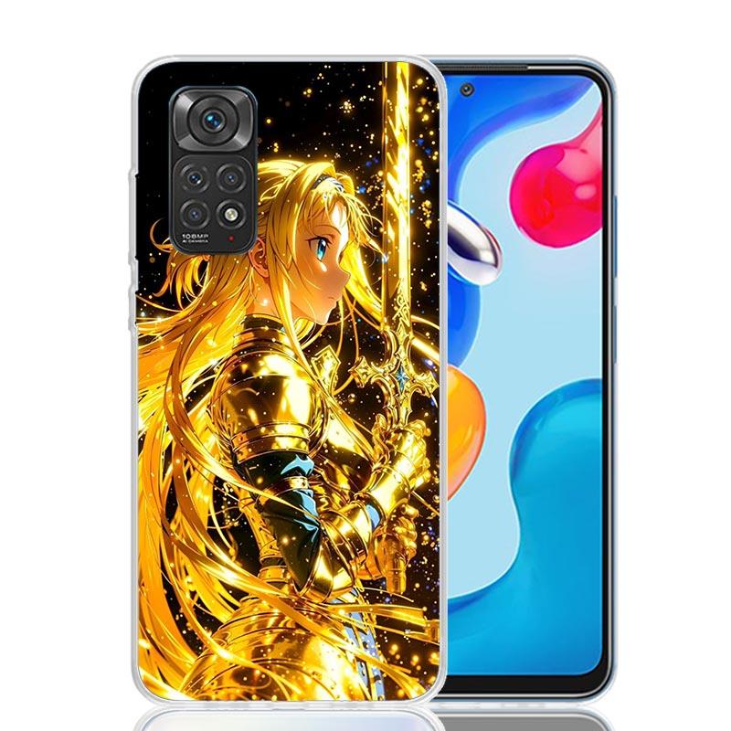 Sword Art Online Yuuki Asuna Phone Case For Xiaomi Redmi Note 15 14 13 12S 12 Pro Plus 11S 11E 11 11T 10S 10 Art Soft Pattern Co