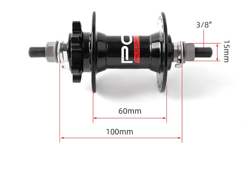 Single-Speed Dirt Jump Bike Hub: Aluminum Alloy, 6 Pawls, 16T, 100/135 Spacing, 120 Clicks, 36 Holes, 4 Sealed Bearings.